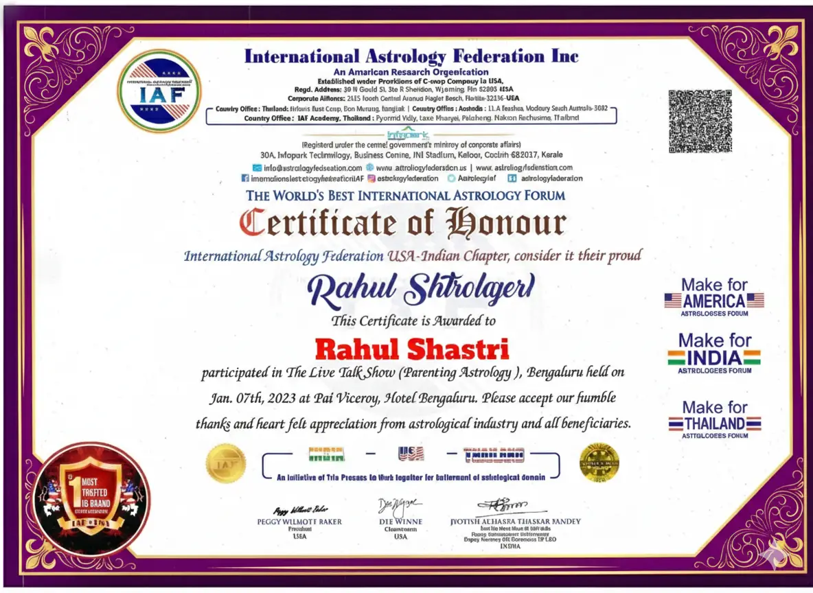 Award Certificate