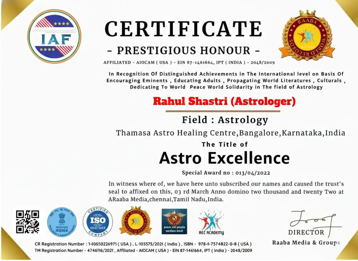 Award Certificate